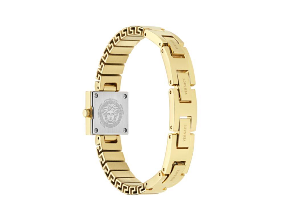 Montre à Quartz Versace V_Square, Doré, Verre de saphir, VEY900526
