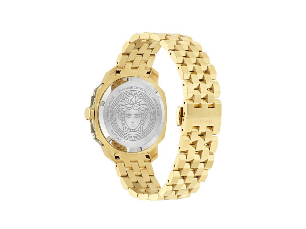 Montre à Quartz Versace Dylos 2.0, Acier Recyclé, Doré, 39.5 mm, VEYR00326