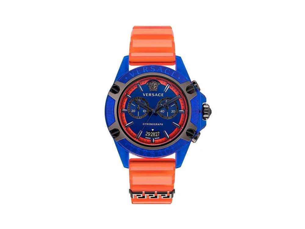 Montre à Quartz Versace Icon Active, Polycarbonate, Noir, 44 mm, VEZ700922