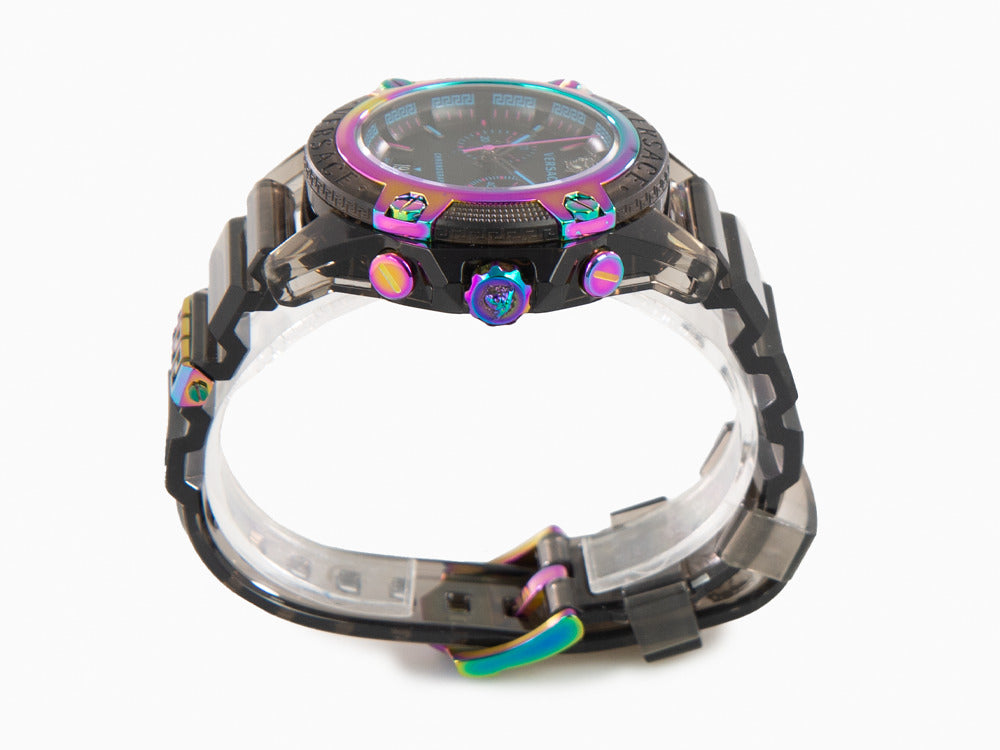 Montre à Quartz Versace Icon Active, Polycarbonate, Noir, 44 mm, VEZ701022