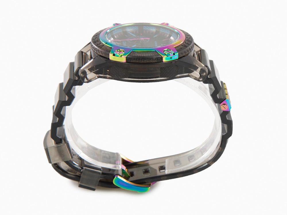 Montre à Quartz Versace Icon Active, Polycarbonate, Noir, 44 mm, VEZ701022