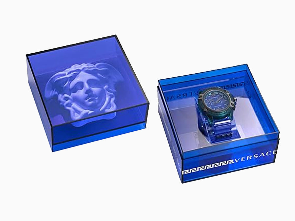 Montre à Quartz Versace Icon Active, Polycarbonate, Noir, 44 mm, VEZ701022