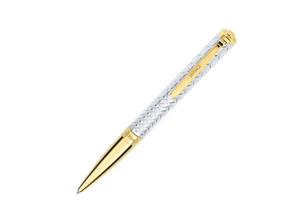 Stylo bille Versace Reve, Acier, Argent, Plaqué or, VRSC00124