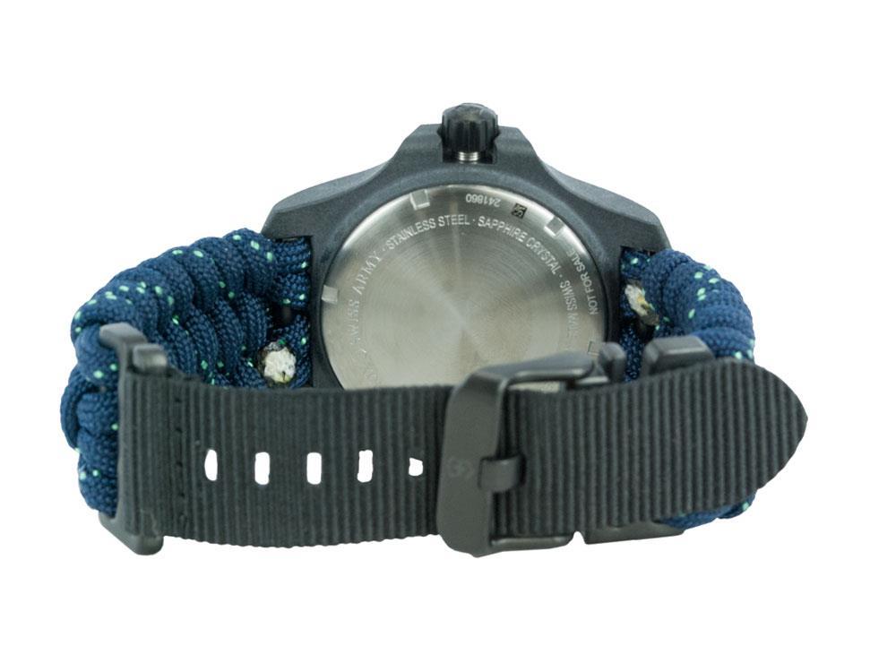 Montre à Quartz Victorinox I.N.O.X. Carbon, Bleu, 43 mm, Paracorde, V241860