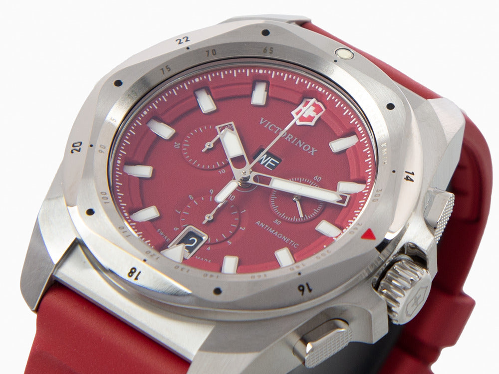 Montre à Quartz Victorinox I.N.O.X. Chrono, Rouge, 43 mm, V241986