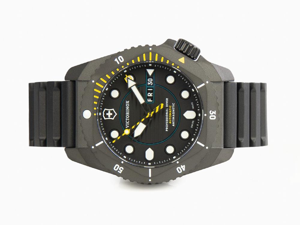 Montre Automatique Victorinox Dive Pro, Titane traité PVD, Noir, 43 mm, V241997