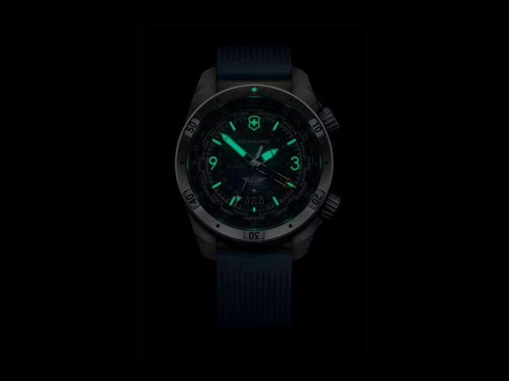 Montre Automatique Victorinox Air Pro, Acier Inoxydable 316L, Bleu,43 mm,V242003