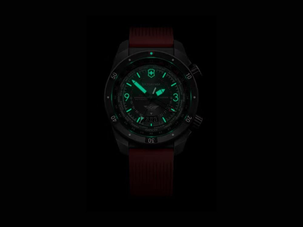 Montre Automatique Victorinox Air Pro, Acier Inoxydable, Noir, 43mm, V242006