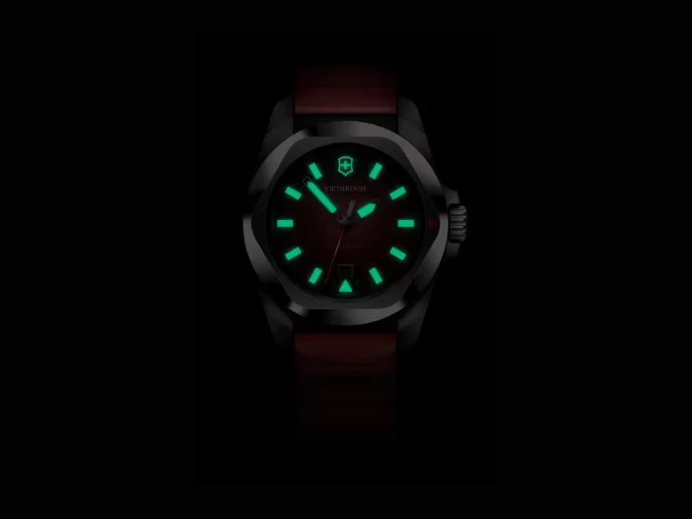 Montre à Quartz Victorinox I.N.O.X., Acier Inoxydable, Rouge, 41 mm, V242029