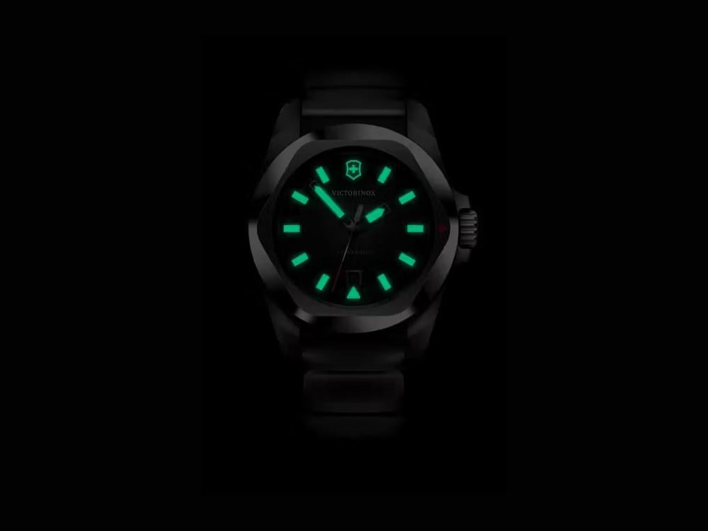 Montre à Quartz Victorinox I.N.O.X., Acier Inoxydable 316L, Noir, 41 mm, V242030