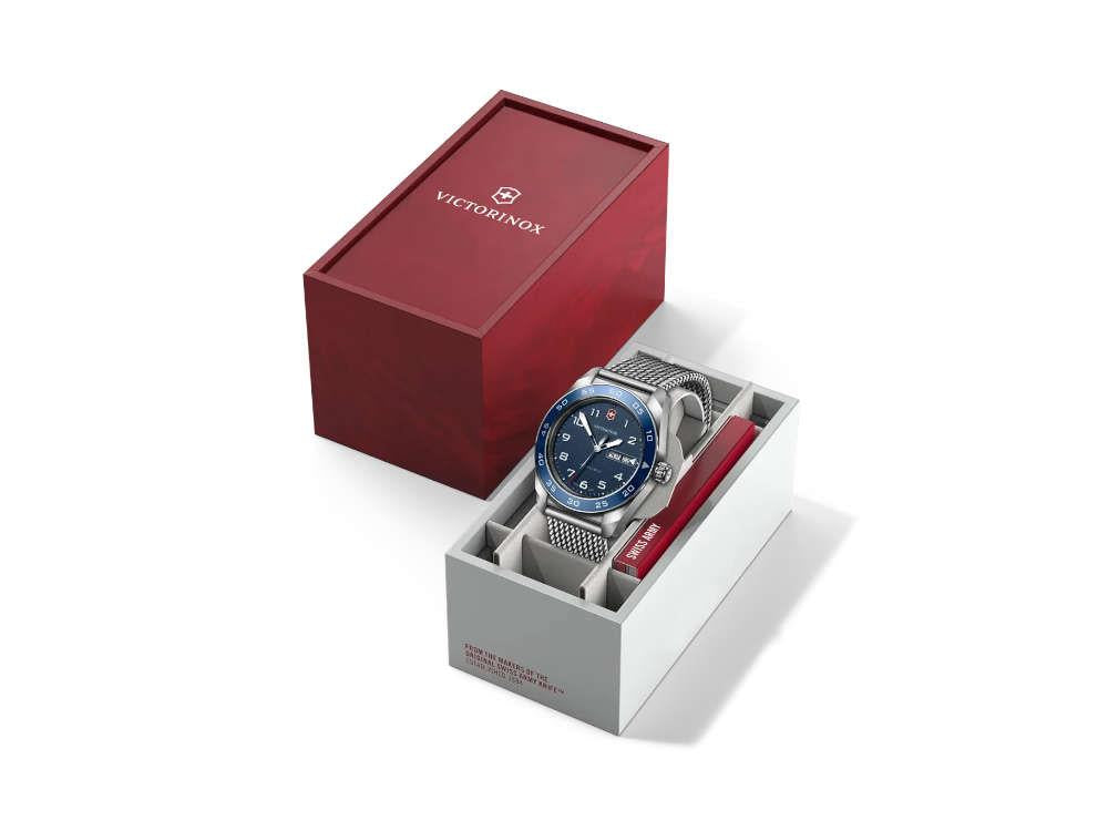 Montre à Quartz Victorinox Swiss Army, Acier Inoxydable, Bleu, 42 mm, V242042