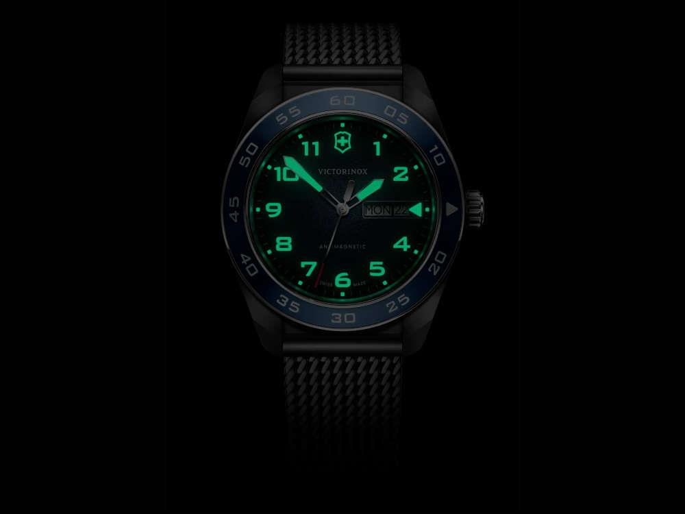 Montre à Quartz Victorinox Swiss Army, Acier Inoxydable, Bleu, 42 mm, V242042