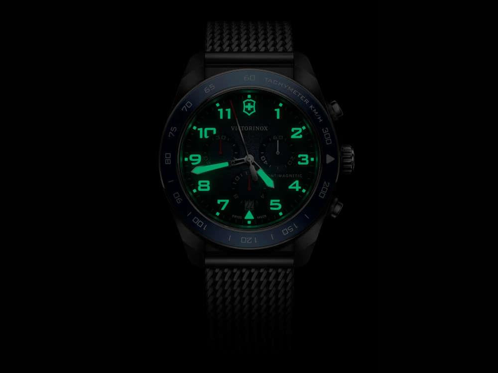 Montre à Quartz Victorinox Swiss Army, Bleu, 42 mm, Chronographe, V242049