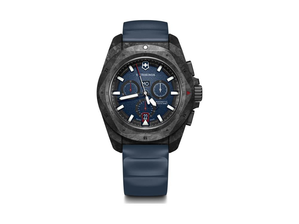 Montre à Quartz Victorinox I.N.O.X. Chrono, Fibre de carbone, Bleu, V242082
