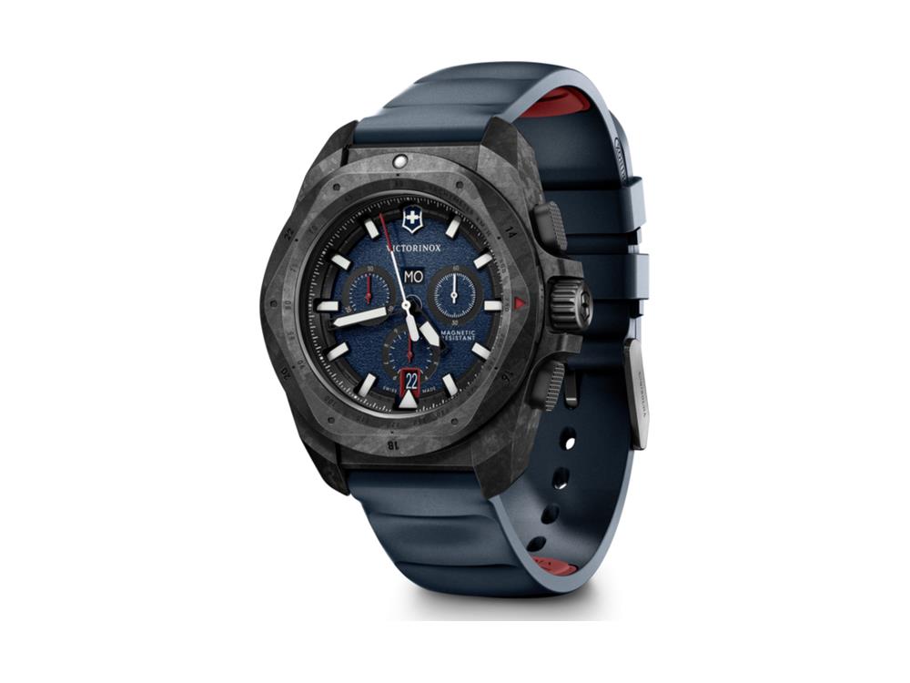 Montre à Quartz Victorinox I.N.O.X. Chrono, Fibre de carbone, Bleu, V242082