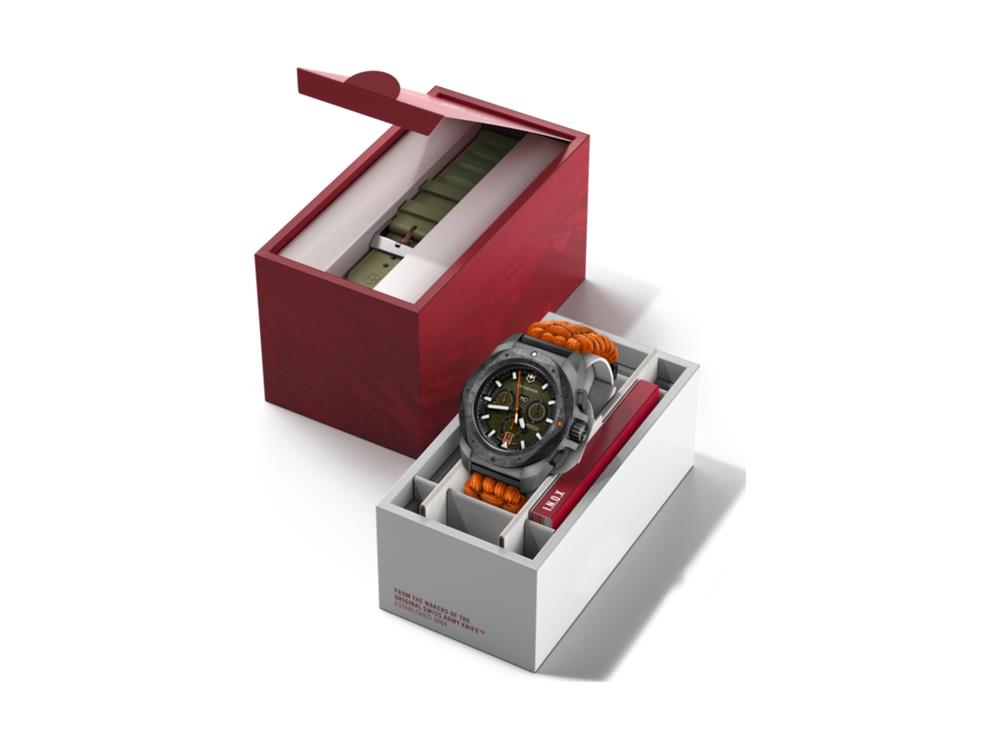 Montre à Quartz Victorinox I.N.O.X. Chrono Titane, Vert, 43 mm, V242083.1