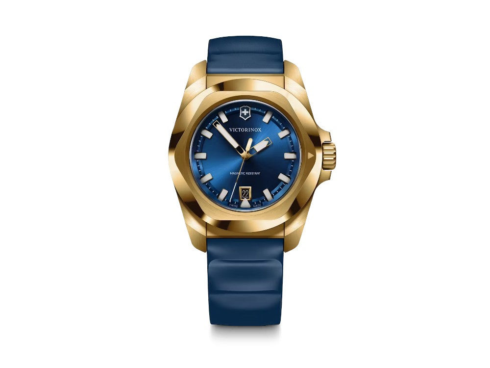 Montre à Quartz Victorinox I.N.O.X., PVD Or, Bleu, 41 mm, V242090