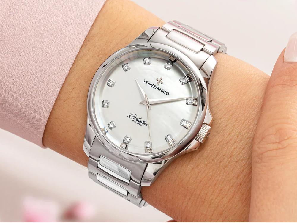Montre Automatique Venezianico Redentore 36 mm, Blanc, 1121520C