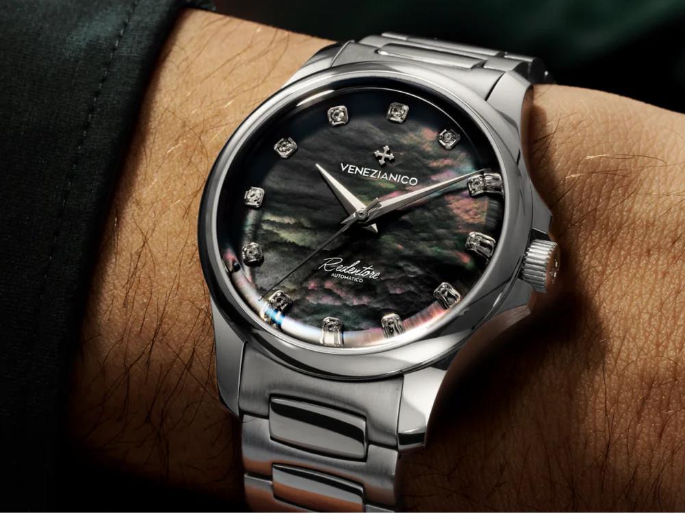 Montre Automatique Venezianico Redentore Diamond, 36 mm, Noir, 1121521C