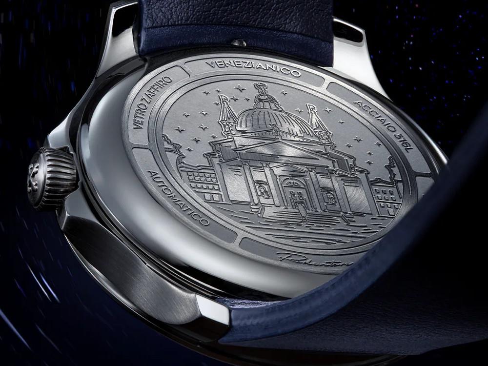 Montre Automatique Venezianico Redentore Avventurina 36 mm, Bleu, 1121550