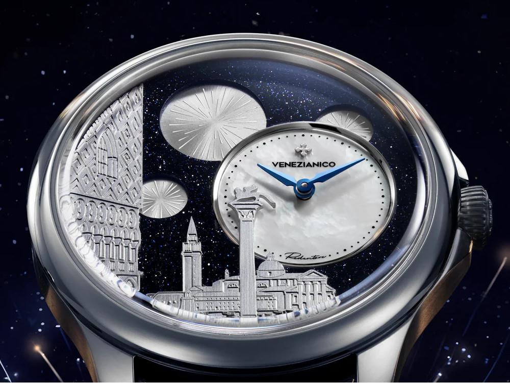 Montre Automatique Venezianico Redentore Bellanotte, 40 mm, Noir, 1221575