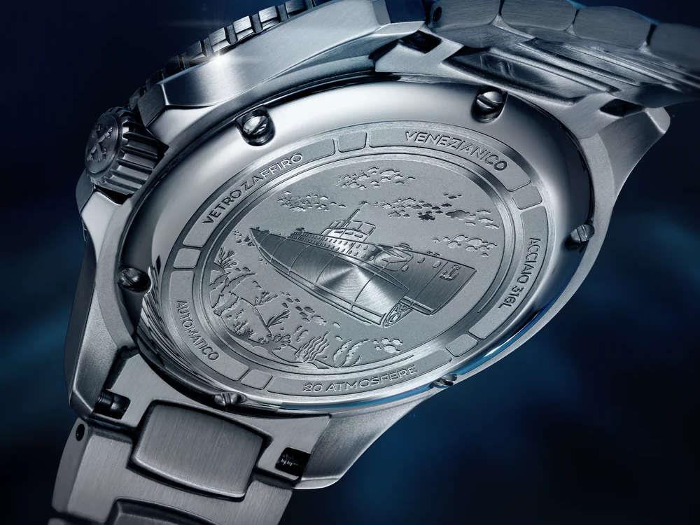 Montre Automatique Venezianico Nereide Tungsteno, 39 mm, Bleu, 3121541C