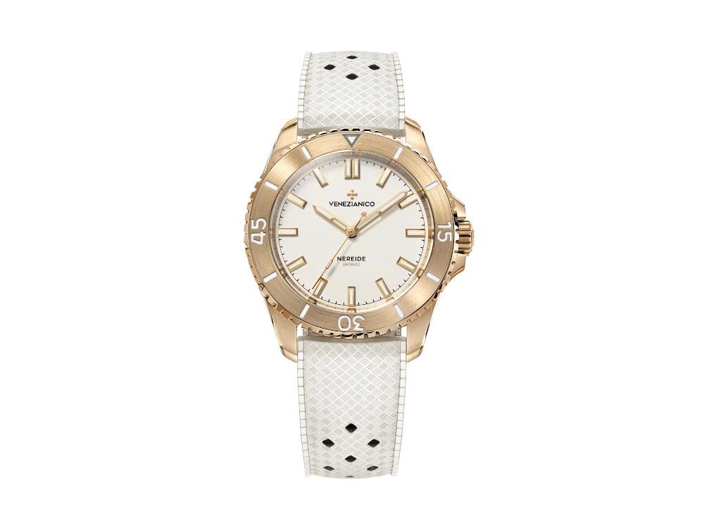 Montre Automatique Venezianico Nereide Bronzo 39 mm, Blanc, 3121556