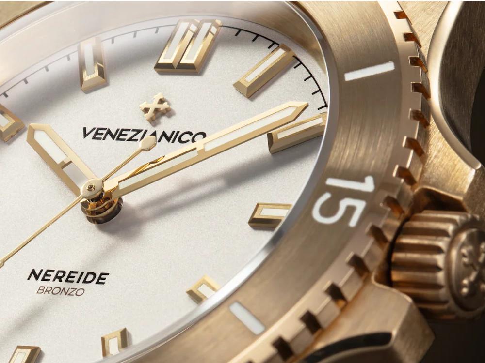 Montre Automatique Venezianico Nereide Bronzo 39 mm, Blanc, 3121556