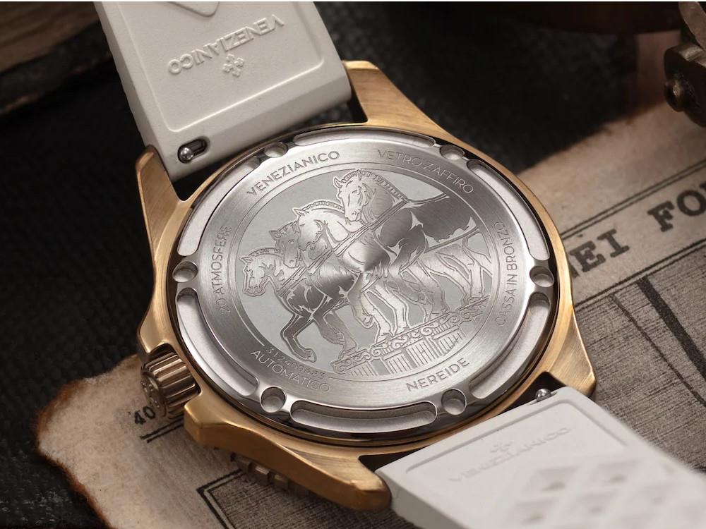 Montre Automatique Venezianico Nereide Bronzo 39 mm, Blanc, 3121556