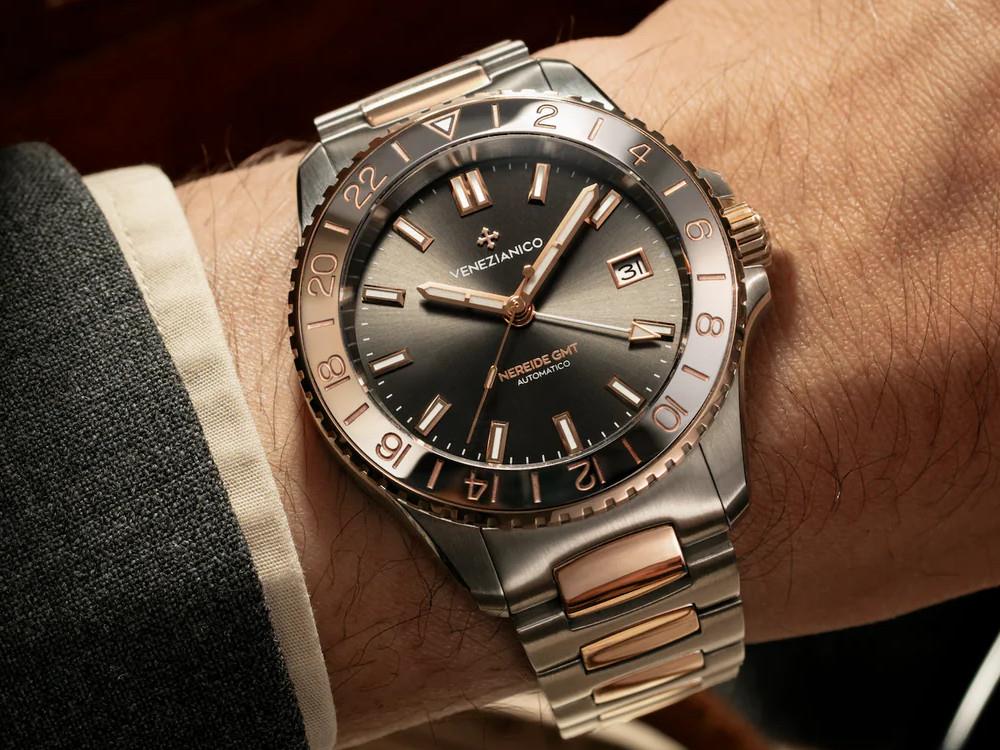 Montre Automatique Venezianico GMT Grand Tour Nereide, 39 mm, 3521510C