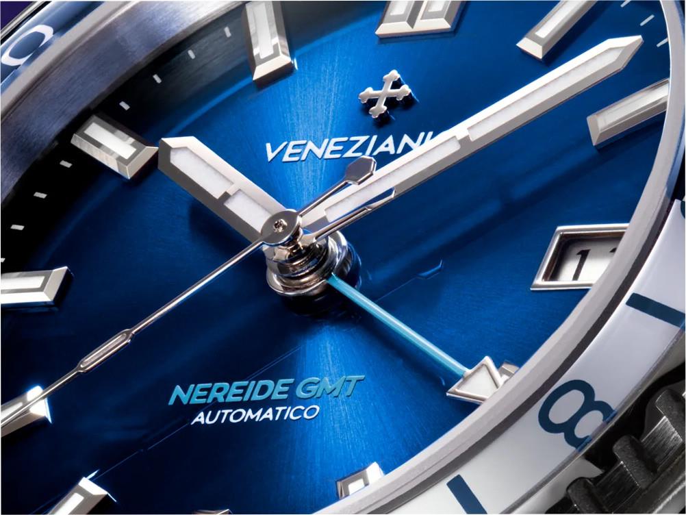 Montre Automatique Venezianico Nereide GMT, 39 mm, Bleu, 3521511S