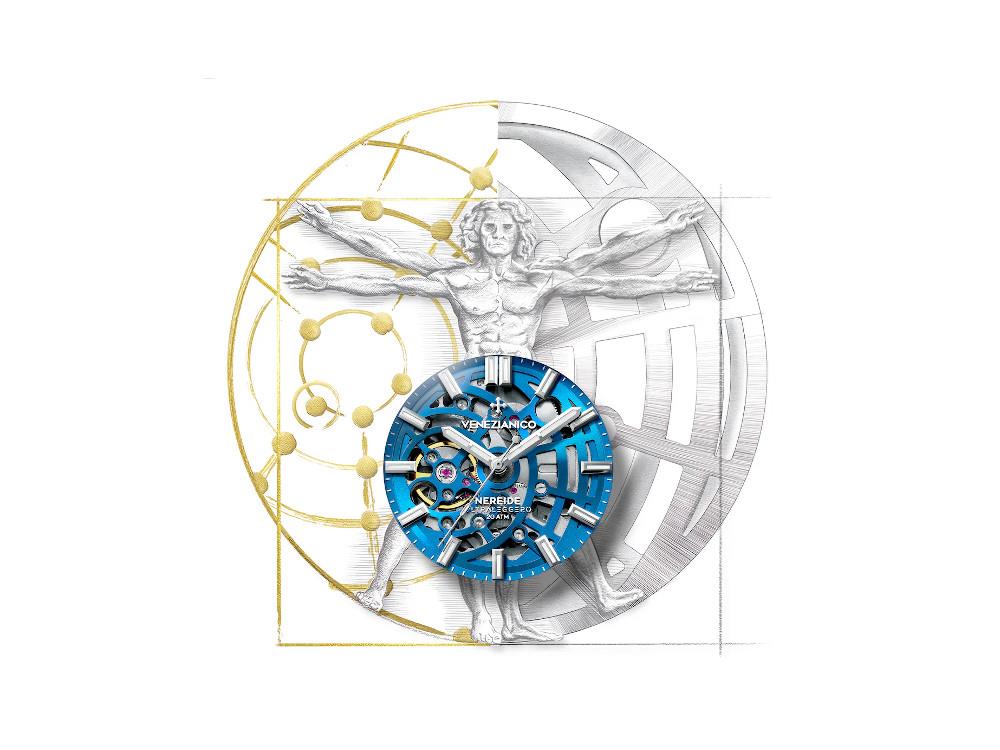 Montre Automatique Venezianico Nereide Ultraleggero 42 mm, Bleu, 3921506