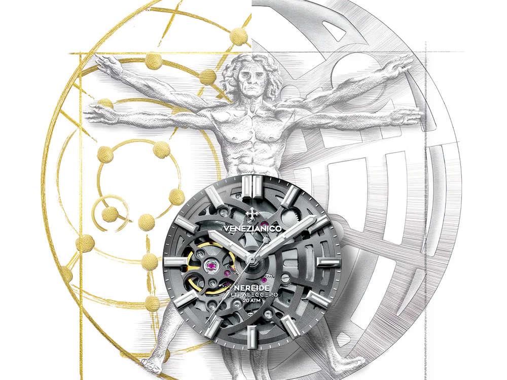 Montre Automatique Venezianico Nereide Ultraleggero, PVD, 42 mm, Gris, 3921509C