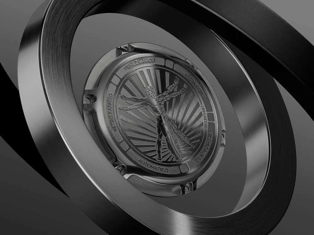 Montre Automatique Venezianico Nereide Ultraleggero, PVD, 42 mm, Gris, 3921509C