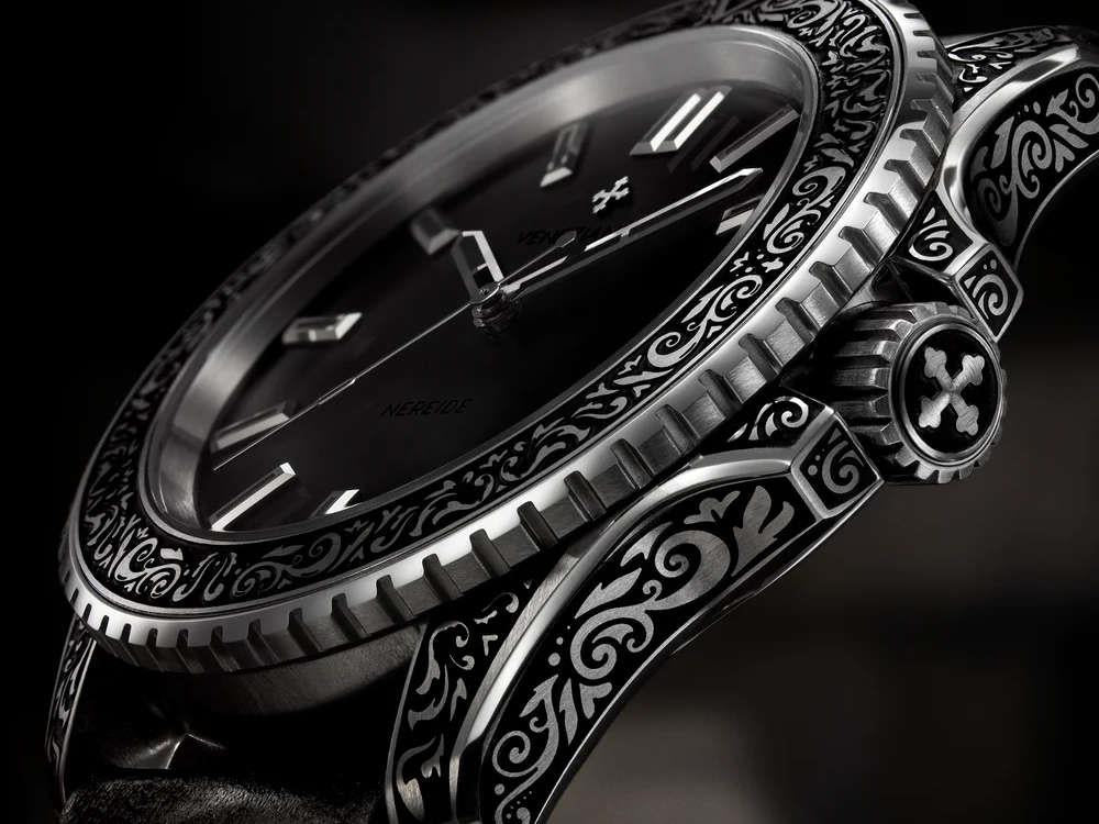 Montre Automatique Venezianico Nereide Acquaforte, 42 mm, Noir, 3921520