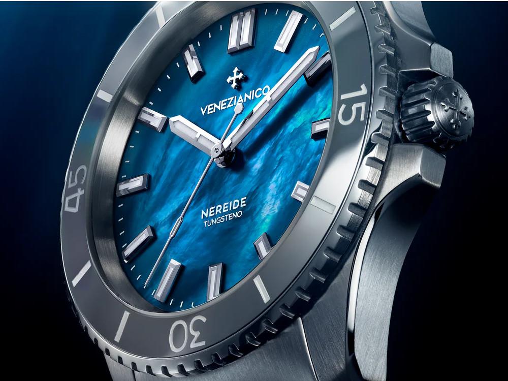 Montre Automatique Venezianico Nereide Tungsteno 42 mm, Bleu, 3921541C
