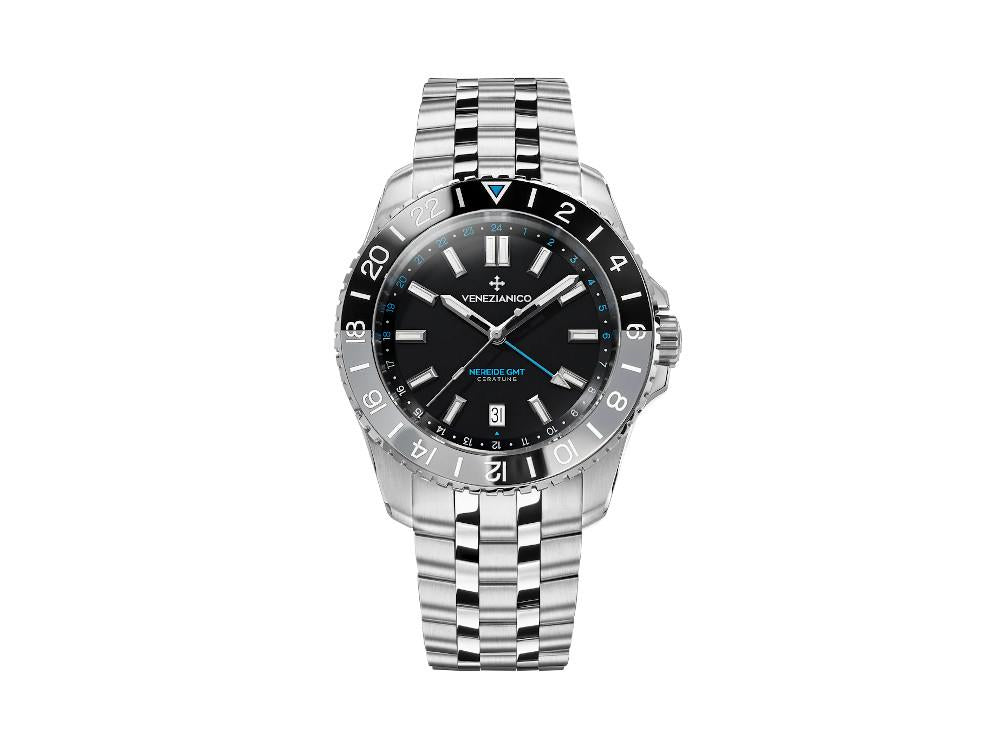 Montre Automatique Venezianico Nereide GMT Ceratung™, 42 mm, Noir, 4521500S