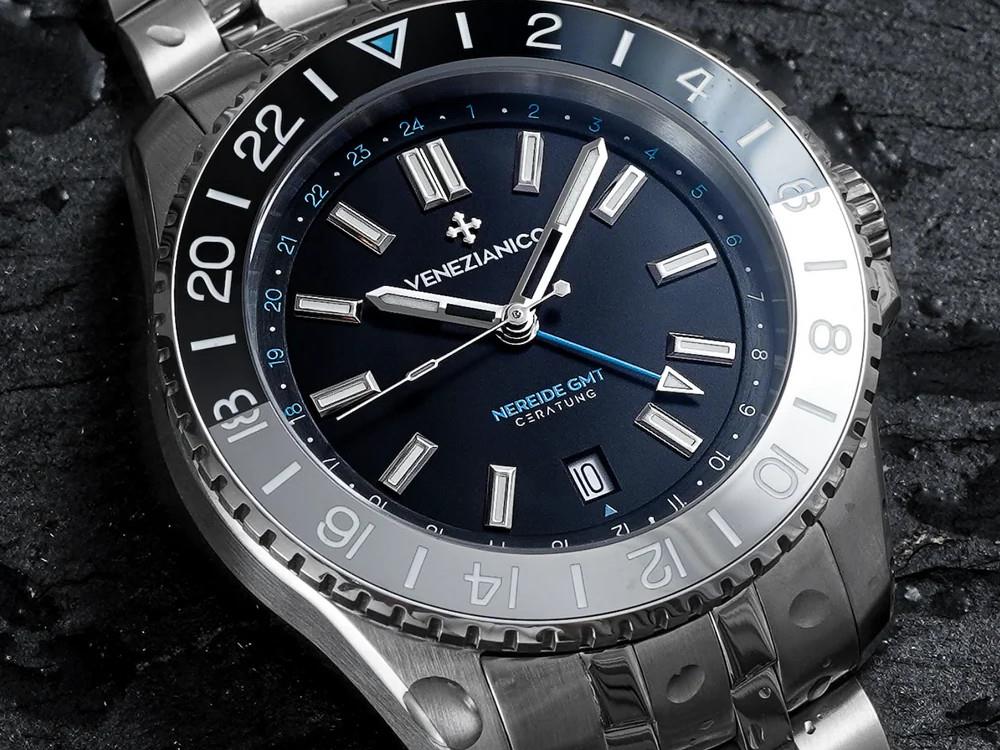 Montre Automatique Venezianico Nereide GMT Ceratung™, 42 mm, Noir, 4521500S