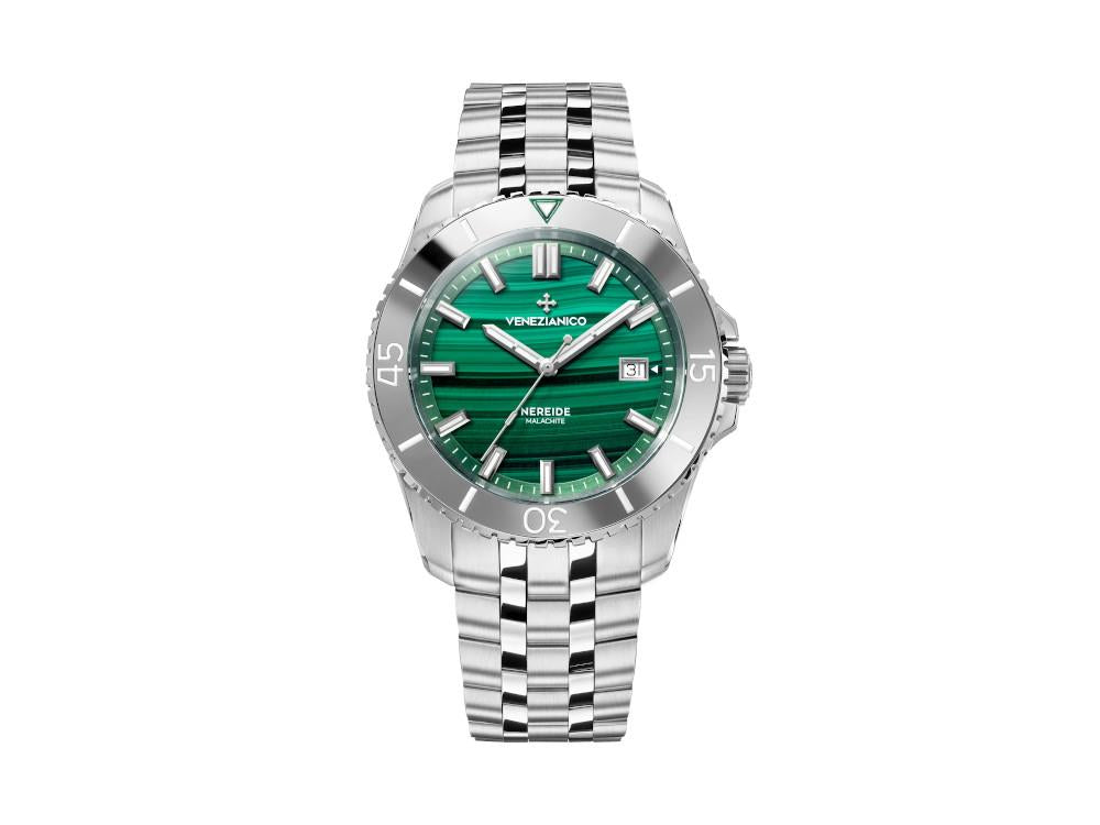 Montre Automatique Venezianico Nereide Malaquita, 42 mm, Vert, 4521544S