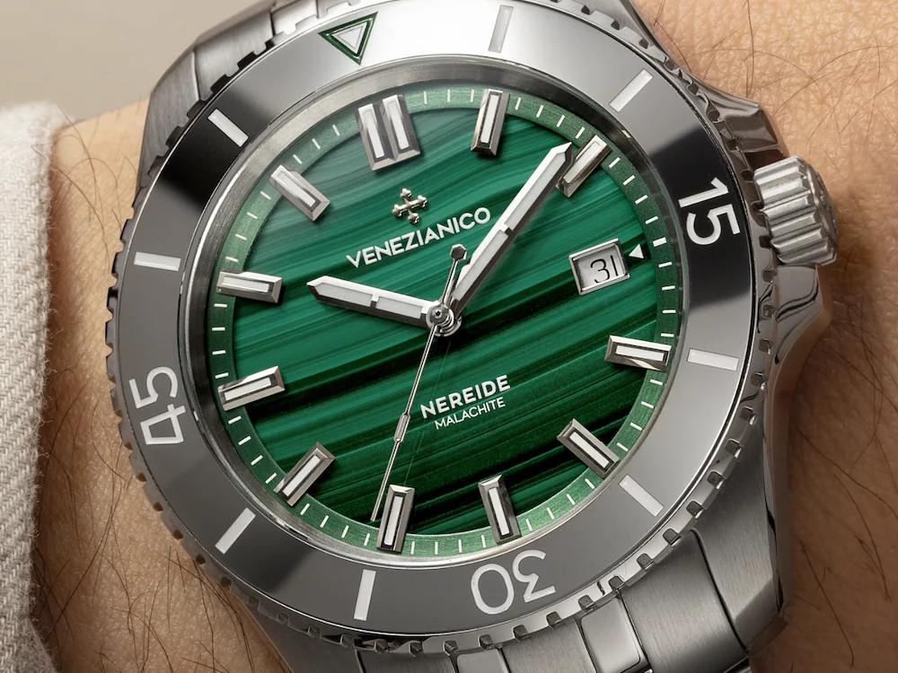 Montre Automatique Venezianico Nereide Malaquita, 42 mm, Vert, 4521544S