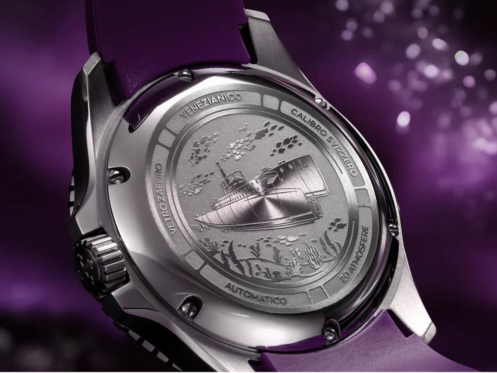 Montre Automatique Venezianico Nereide Ametista, 42 mm, Violet, 4521545