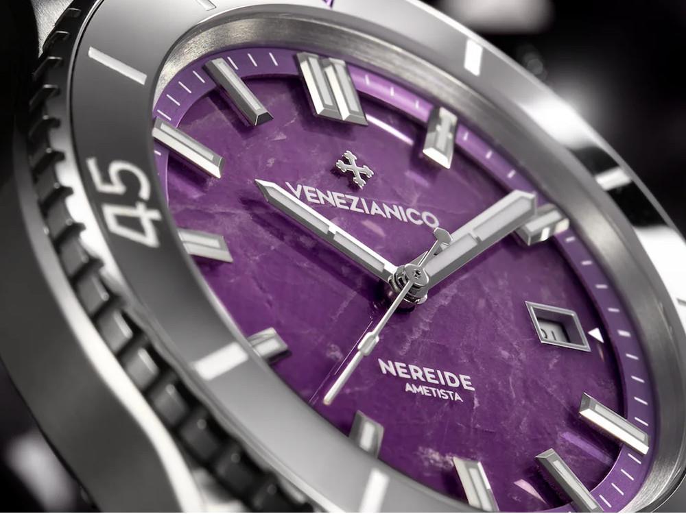 Montre Automatique Venezianico Nereide Ametista, 42 mm, Violet, 4521545