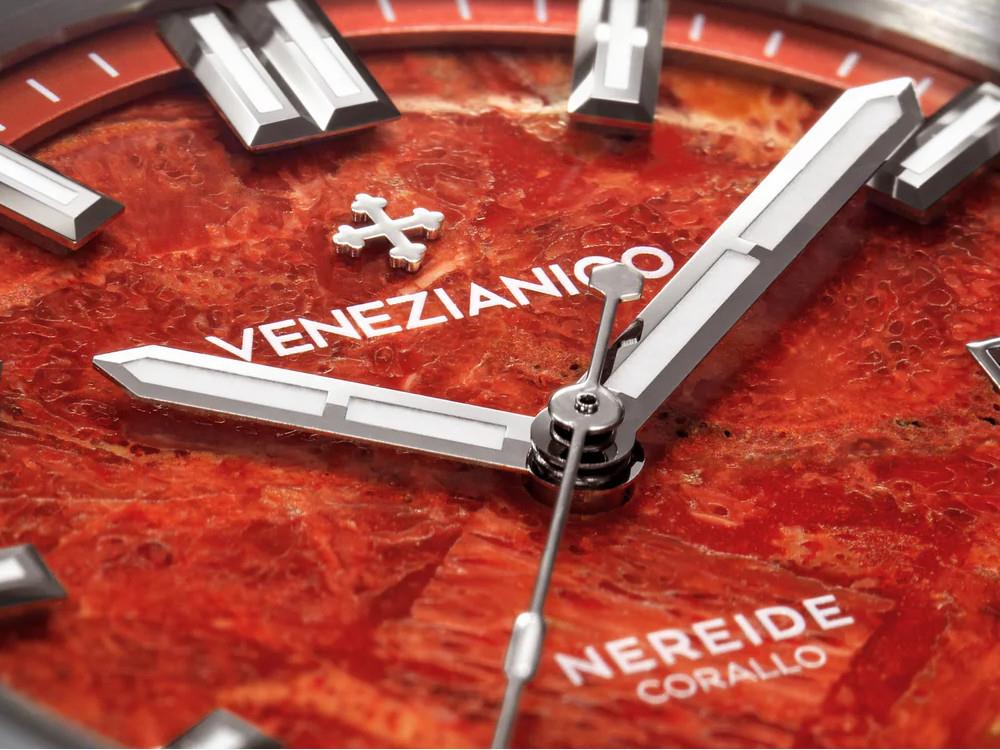 Montre Automatique Venezianico Nereide Corallo, 42 mm, Rouge, 4521546