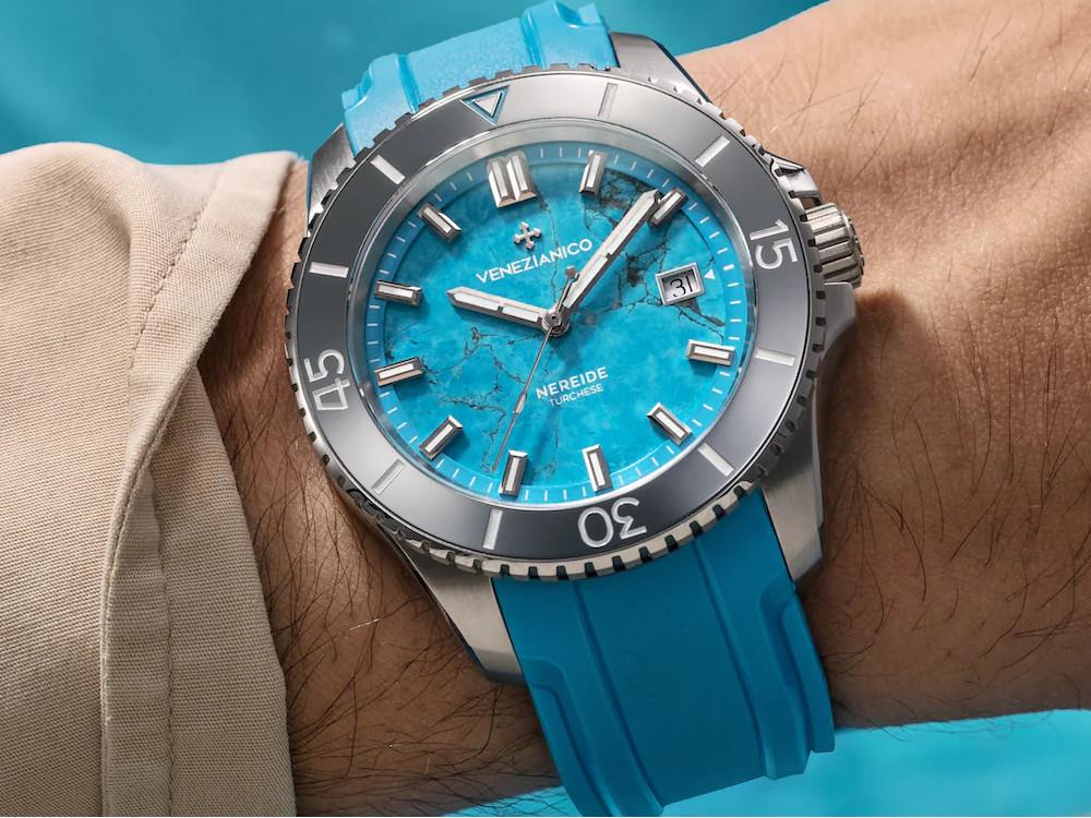 Montre Automatique Venezianico Nereide Turchese, 42 mm, Turquoise, 4521547
