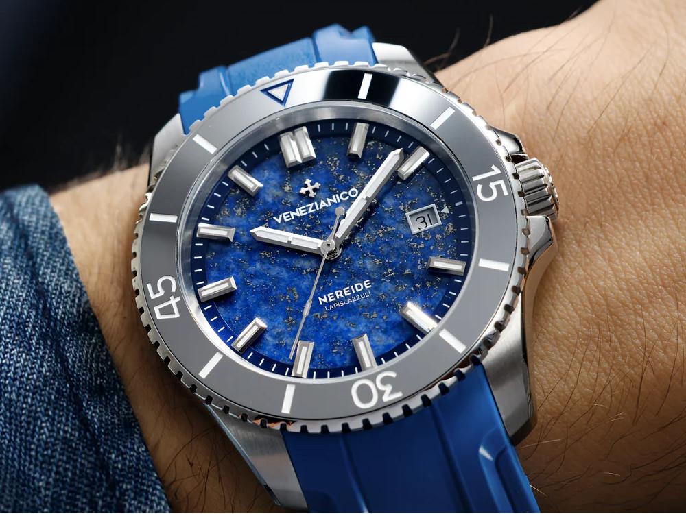 Montre Automatique Venezianico Nereide Lapislazzuli, 42 mm, Bleu, 4521548