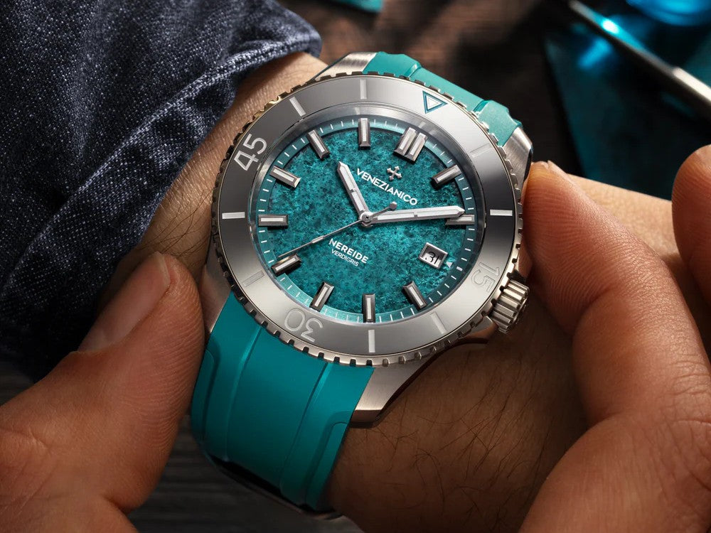 Montre Automatique Venezianico Nereide Verdigris 42 mm, Turquoise, 4521549