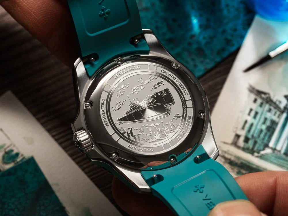 Montre Automatique Venezianico Nereide Verdigris 42 mm, Turquoise, 4521549