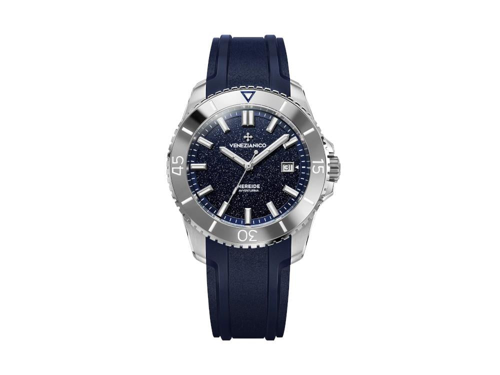 Montre Automatique Venezianico Nereide Avventurina, 42 mm, Bleu, 4521550