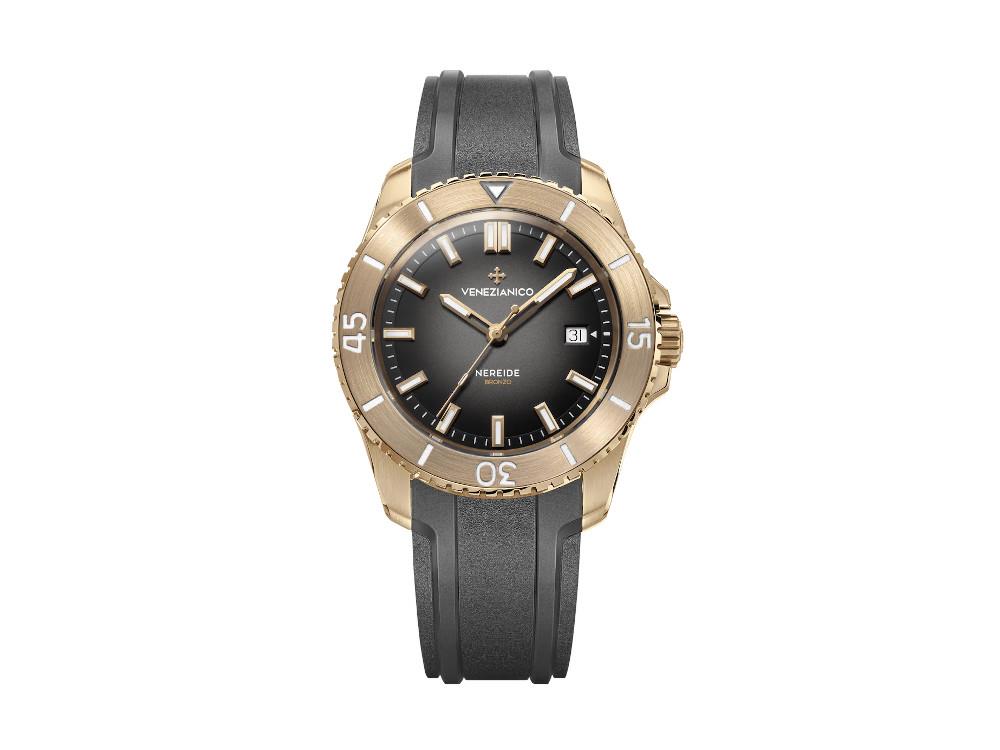 Montre Automatique Venezianico Nereide Bronzo, 42 mm, Noir, 4521555