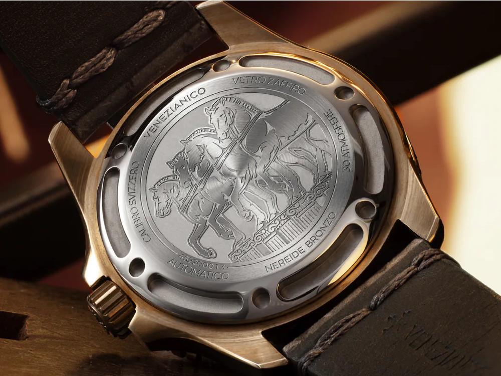 Montre Automatique Venezianico Nereide Bronzo, 42 mm, Noir, 4521555